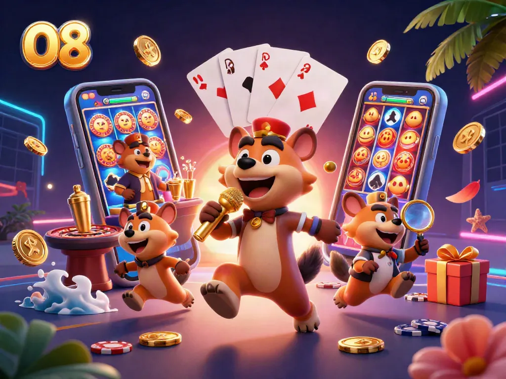 Experience the fun at O8 casino with hyenas as bartenders and comedians.
