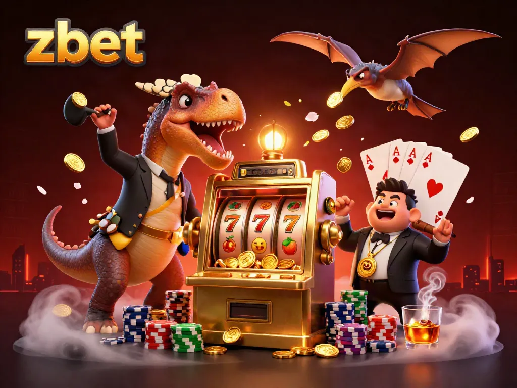 Experience the thrill of zbet as a pachycephalosaurus wins jackpots in an exciting casino scene.