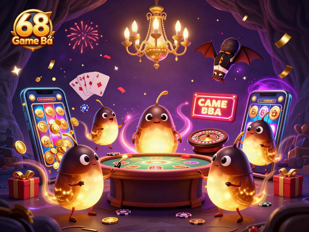 Experience thrilling gameplay with 68 Game Bài through vibrant casino elements and engaging characters.