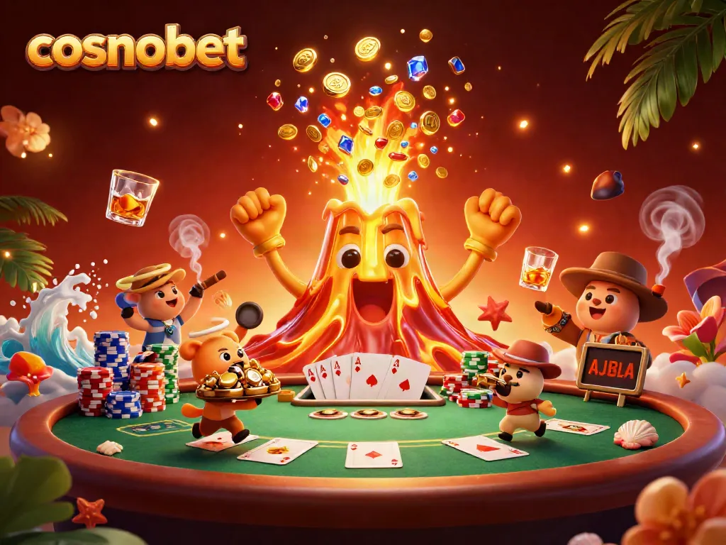 Experience excitement at cosmobet with a dynamic casino scene of erupting treasure and thrilling gameplay.