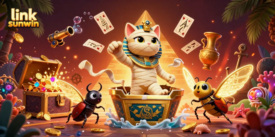 Discover winning opportunities with link sunwin in a vibrant 3D casino scene featuring dynamic gaming elements.